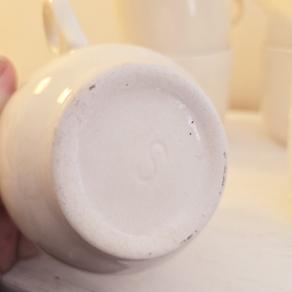 Set of 6 Vintage White Demitasse Mugs - Picture 4 of 7